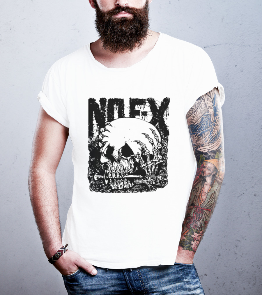 NOFX OG Skull With Skeleton Hand And Screwdriver T-Shirt