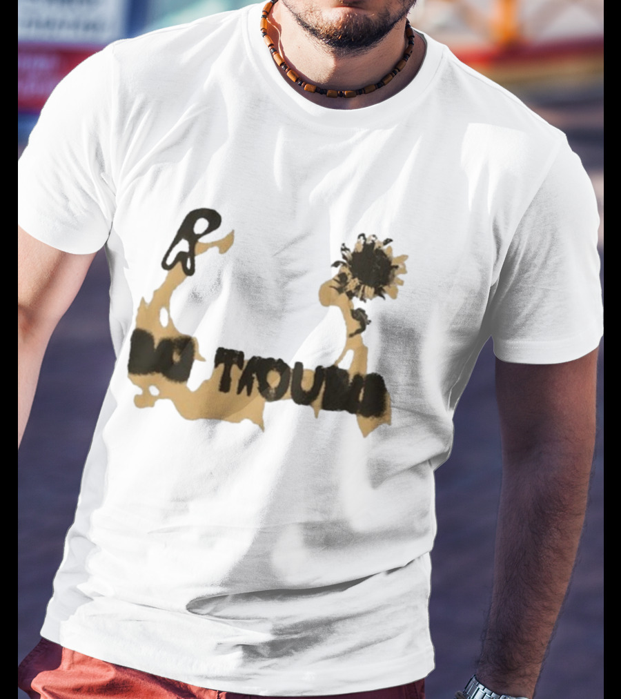 Big Trouble Beige Sunflower T-Shirt
