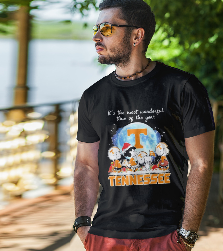 It's The Most Wonderful Time Of The Year Tennessee Volunteers Peanuts Football T-Shirt