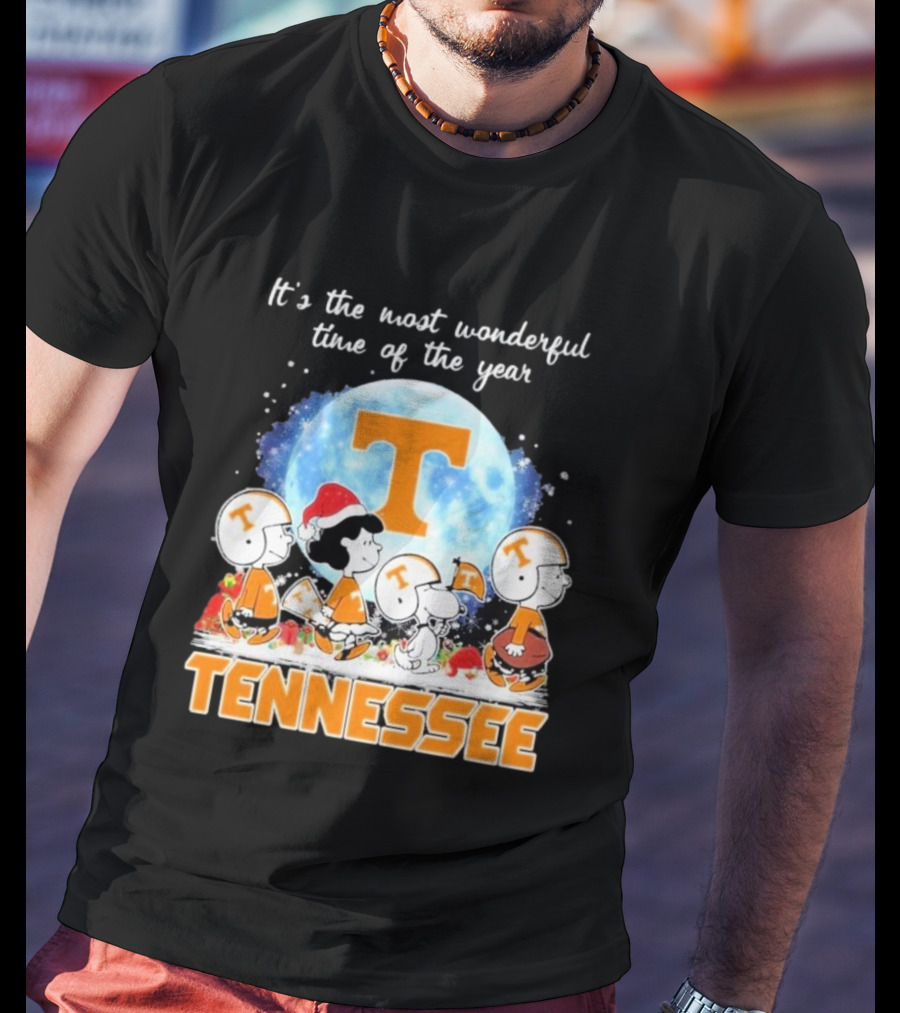 It's The Most Wonderful Time Of The Year Tennessee Volunteers Peanuts Football T-Shirt