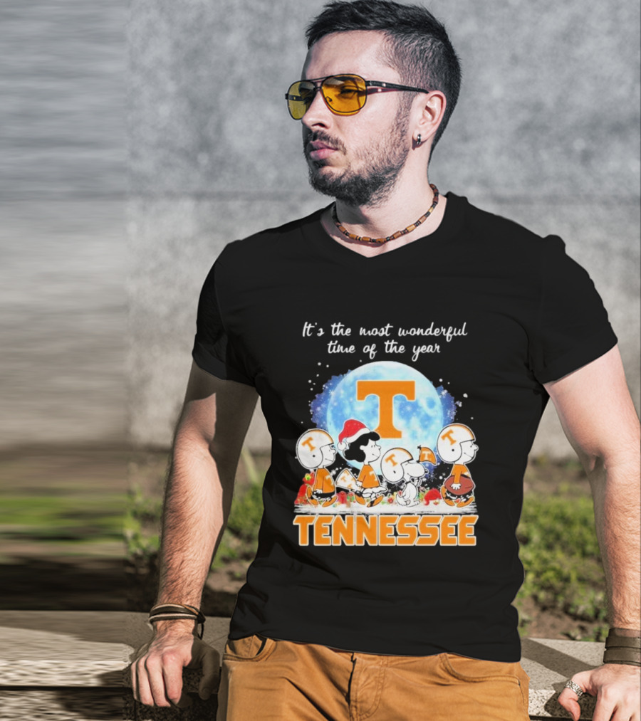It's The Most Wonderful Time Of The Year Tennessee Volunteers Peanuts Football T-Shirt