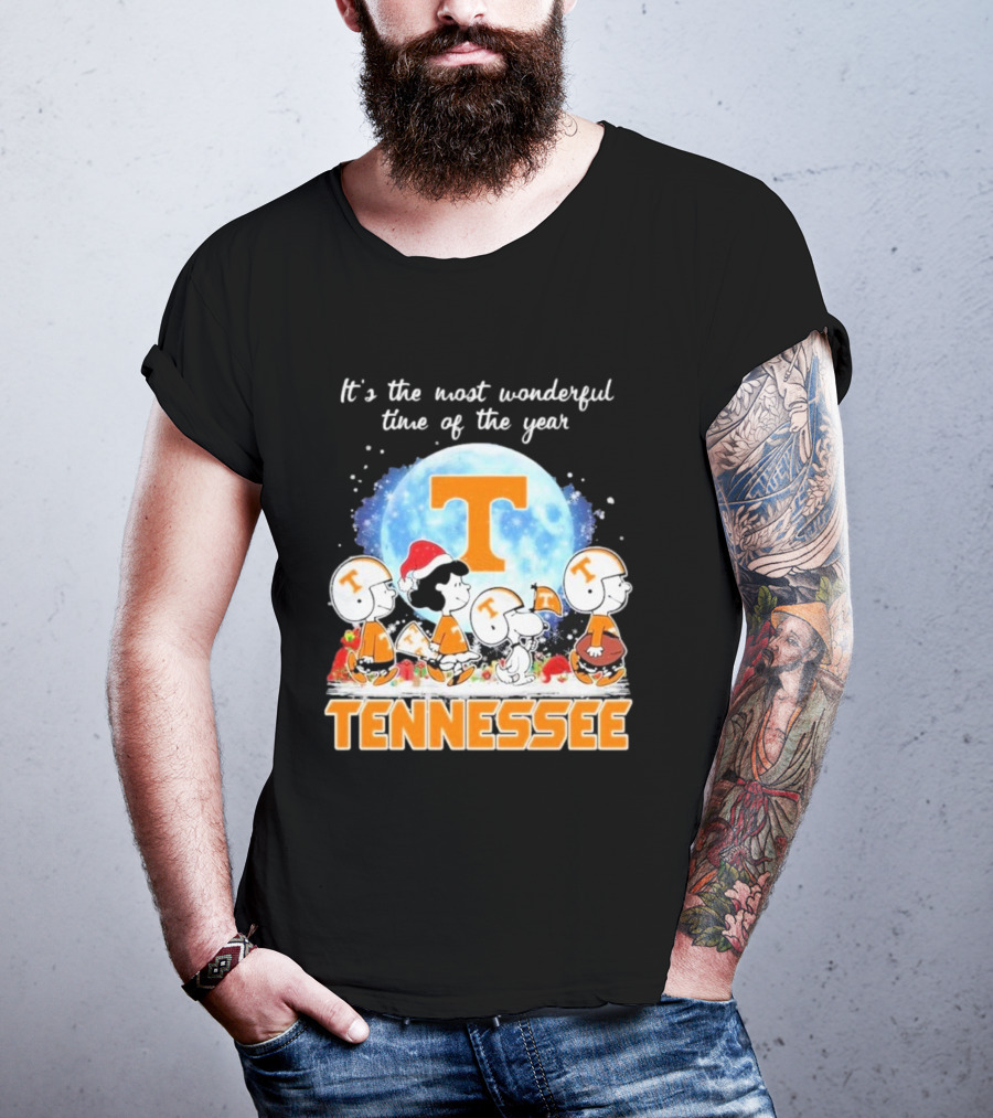 It's The Most Wonderful Time Of The Year Tennessee Volunteers Peanuts Football T-Shirt