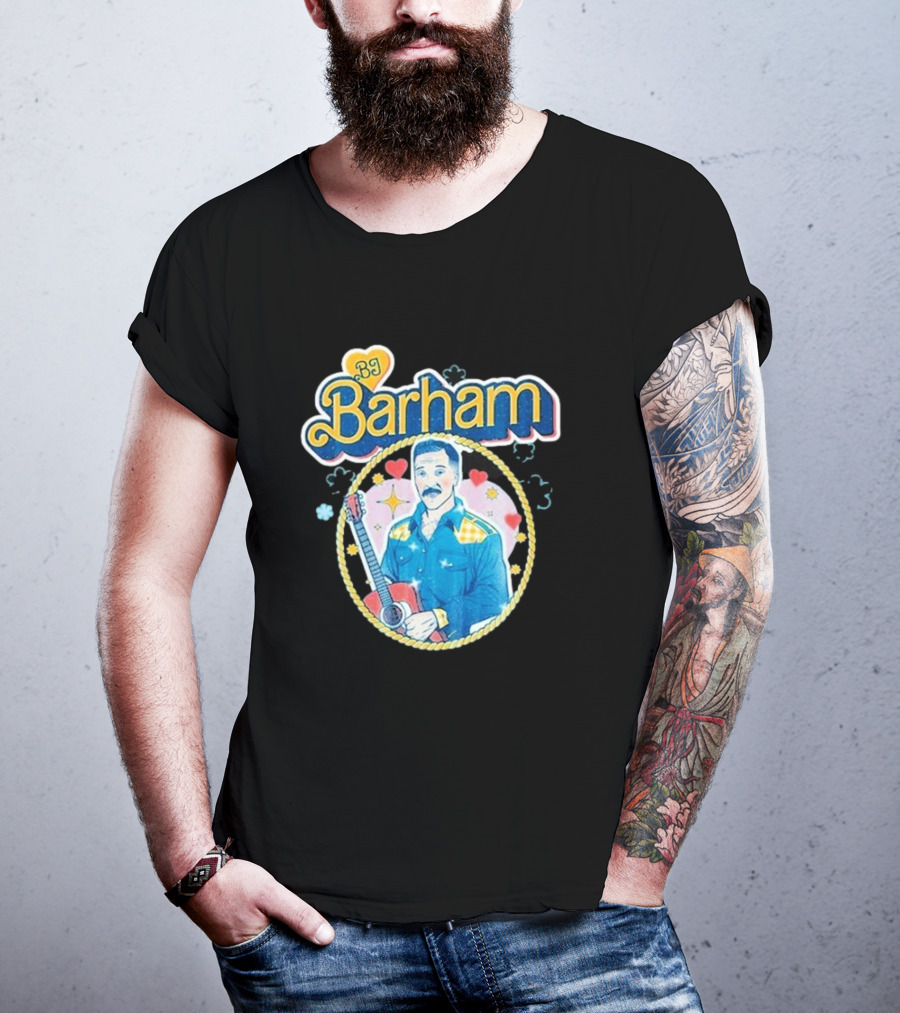 BJ Barham American Aquarium Barbie Heart Guitar Retro T-Shirt