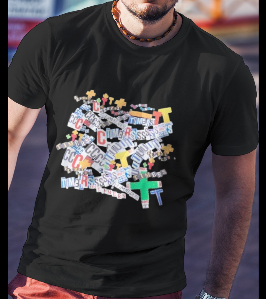 Neighborhood Nh X The Timers Collage Of Letters And Symbols T-Shirt