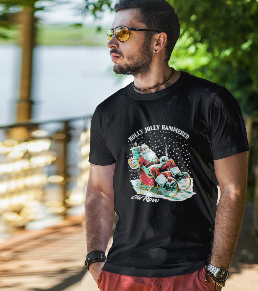 Holly Jolly Hammered Santa Old Row T-Shirt