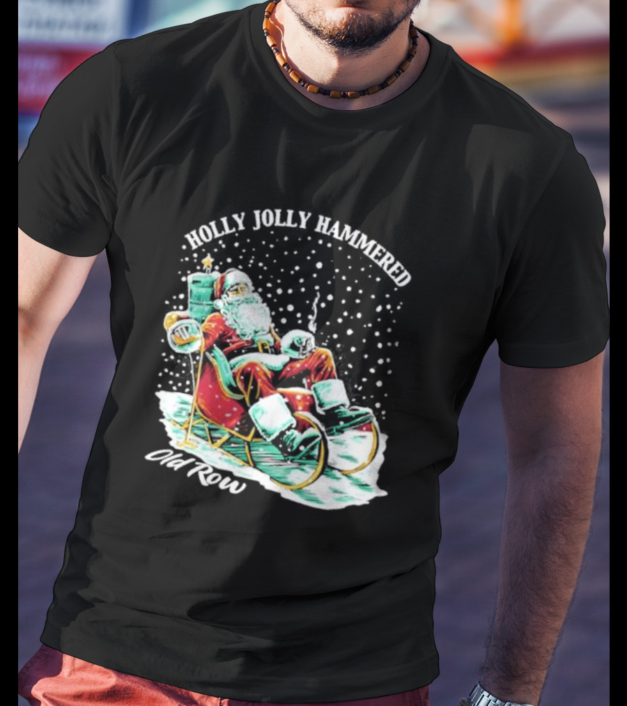 Holly Jolly Hammered Santa Old Row T-Shirt