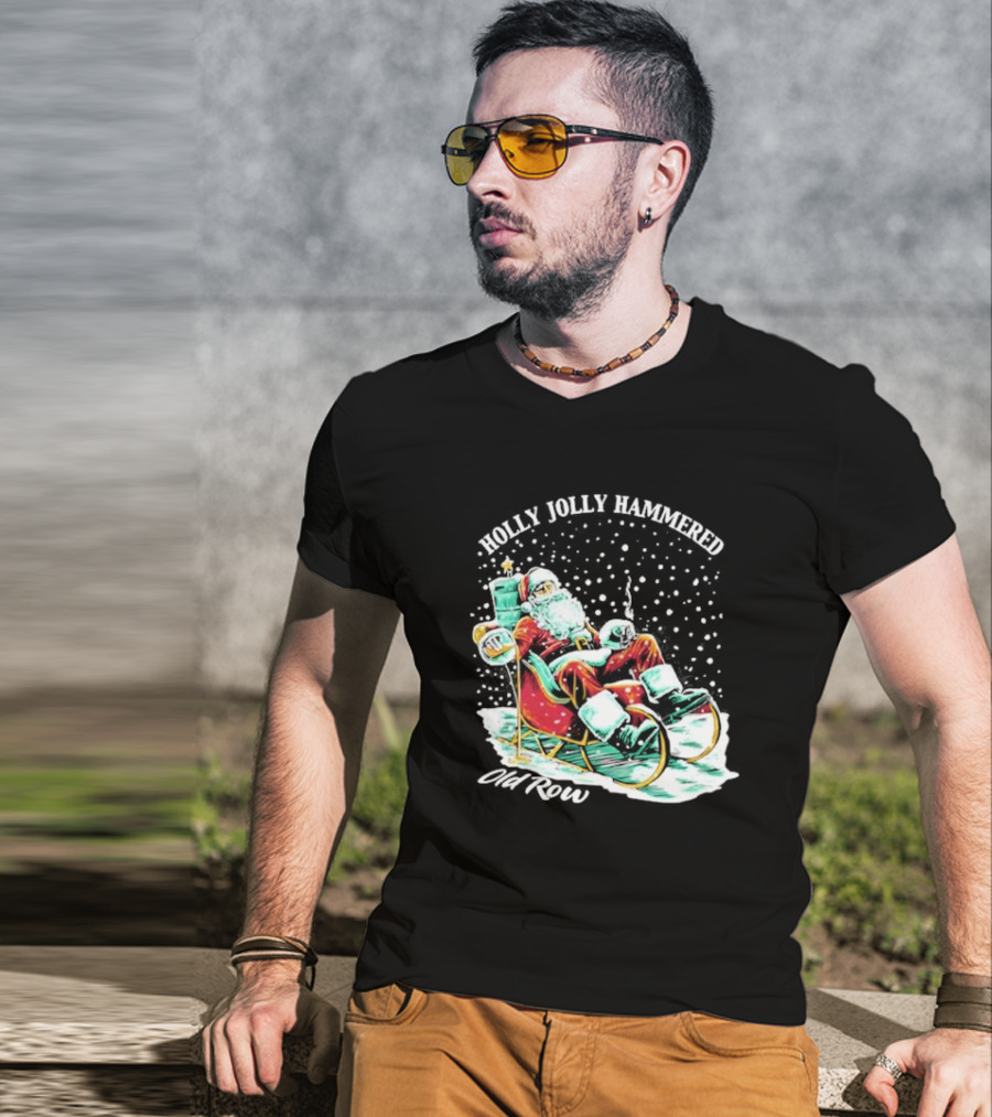 Holly Jolly Hammered Santa Old Row T-Shirt
