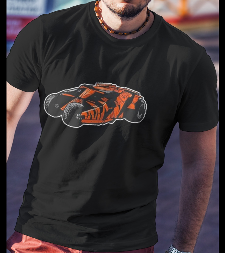 Cincy Ss Joemobile Orange And Black Vehicle With Bold Tires T-Shirt