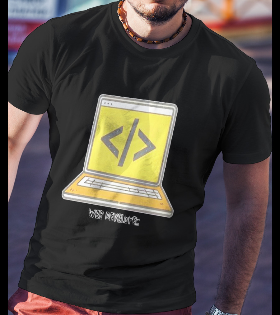 Web Developer Laptop Code Symbol Professional Occupation T-Shirt