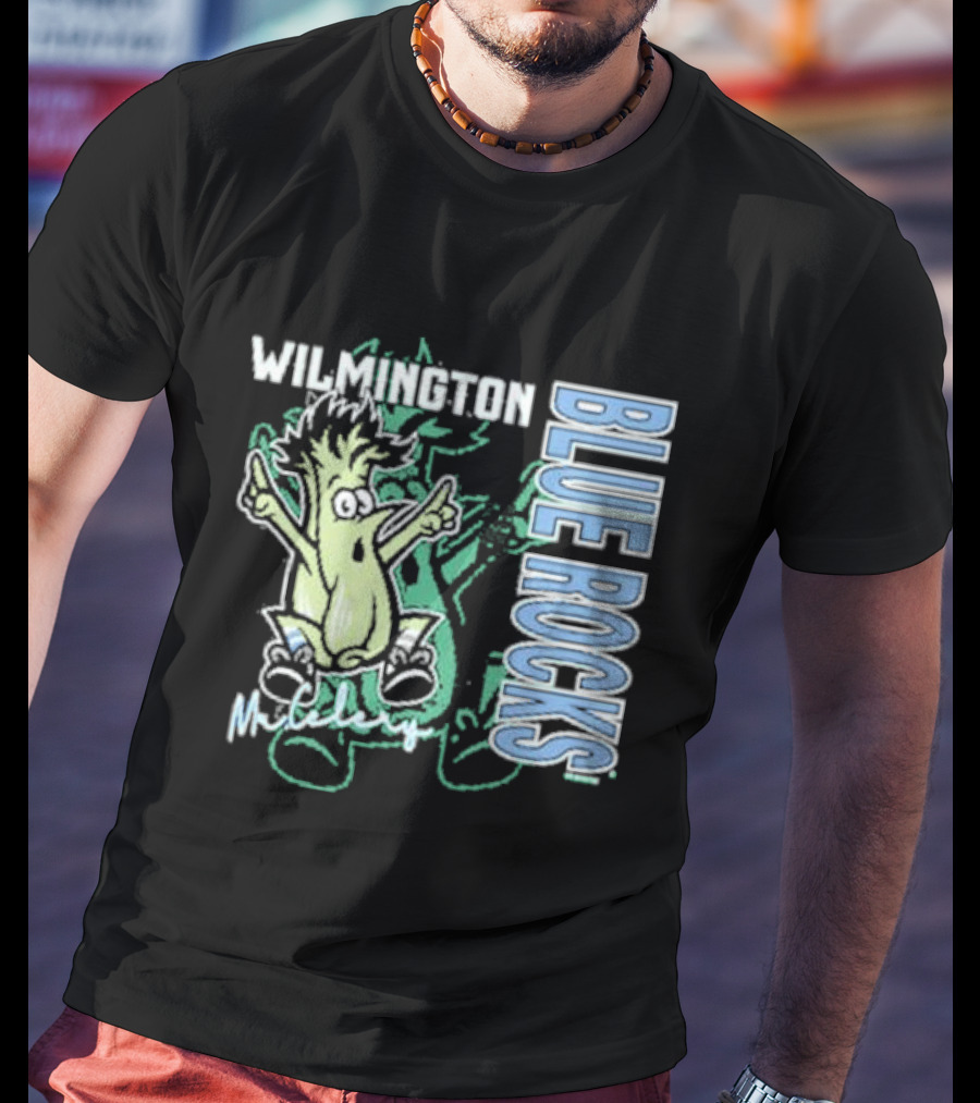Wilmington Blue Rocks Mr. Celery Character T-Shirt