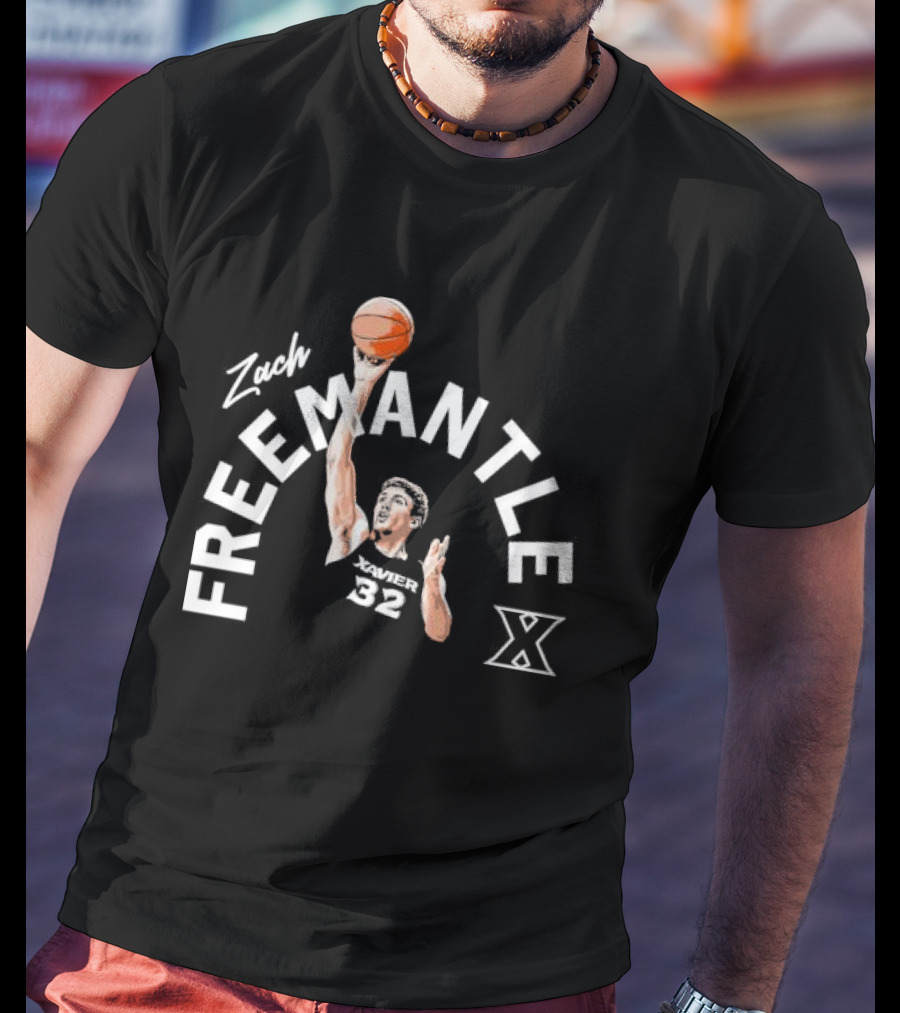 Zach Freemantle Xavier 32 Basketball Xavier Musketeers T-Shirt