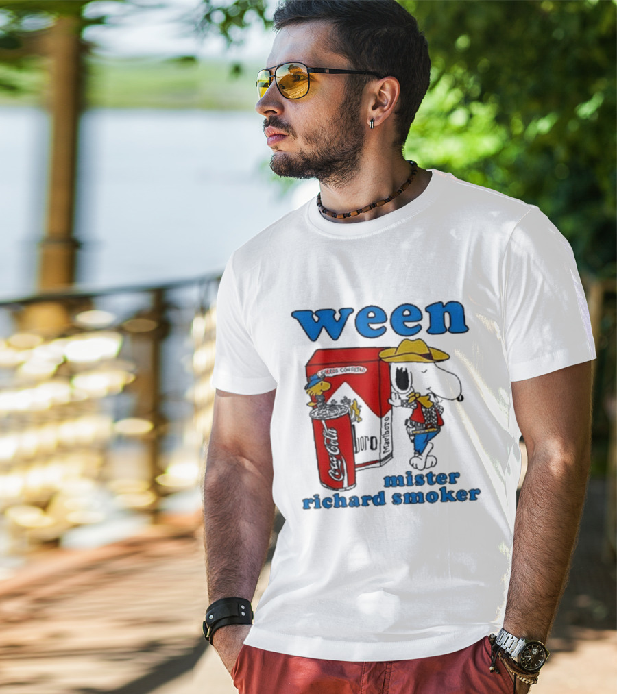 Ween Mister Richard Smoker Snoopy Coca-Cola Marlboro T-Shirt