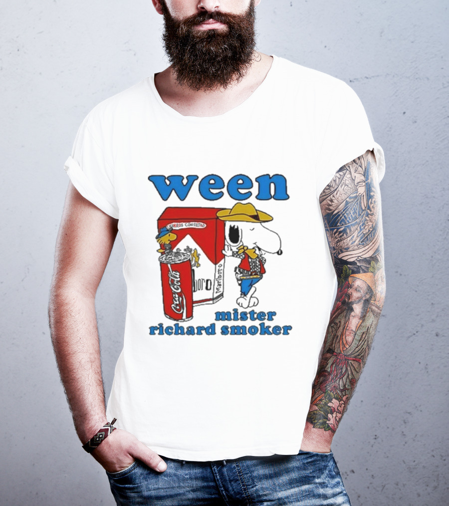 Ween Mister Richard Smoker Snoopy Coca-Cola Marlboro T-Shirt