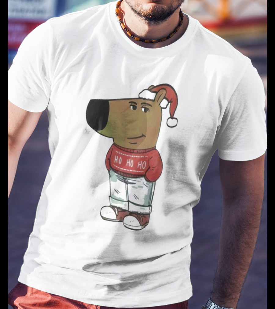 Ho Ho Ho Chill Guy Dog Christmas T-Shirt