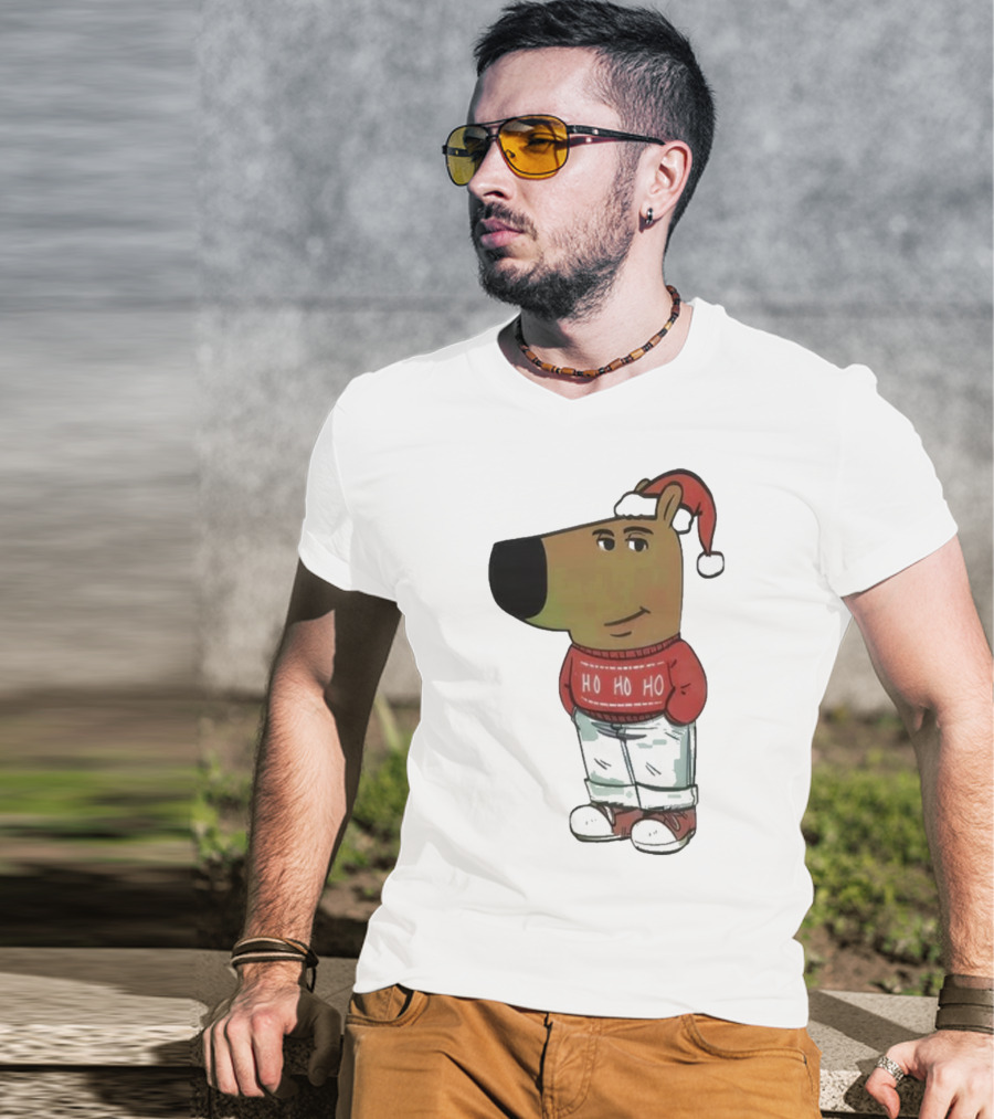 Ho Ho Ho Chill Guy Dog Christmas T-Shirt
