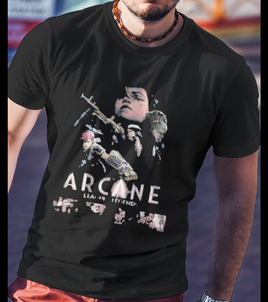 Arcane League Of Legends Jinx Vi And Caitlyn T-Shirt