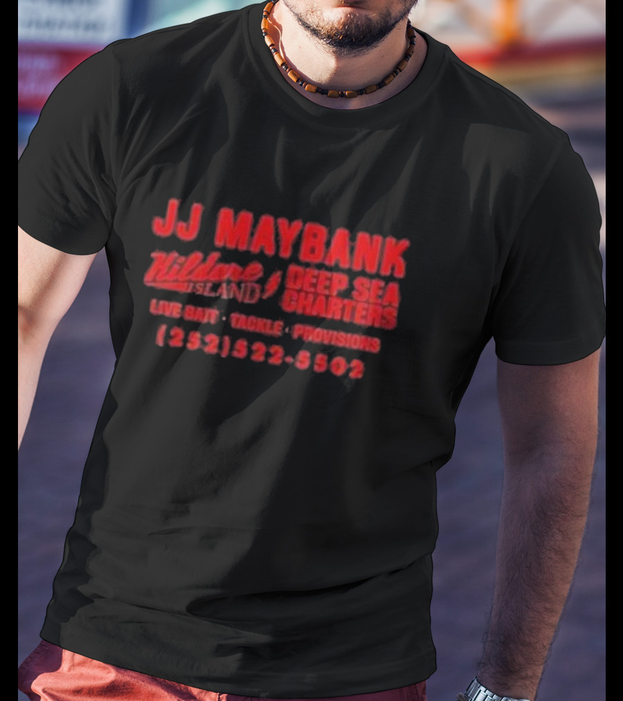 JJ Maybank Kildare Island Deep Sea Charters Live Bait Tackle Provisions Christmas T-Shirt