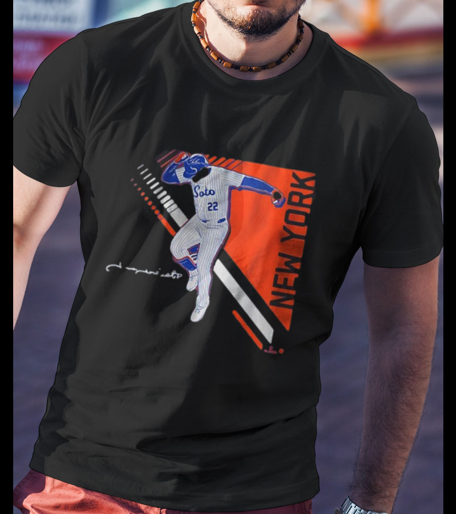Juan Soto New York Pose 2.0 Pinstripes 22 T-Shirt