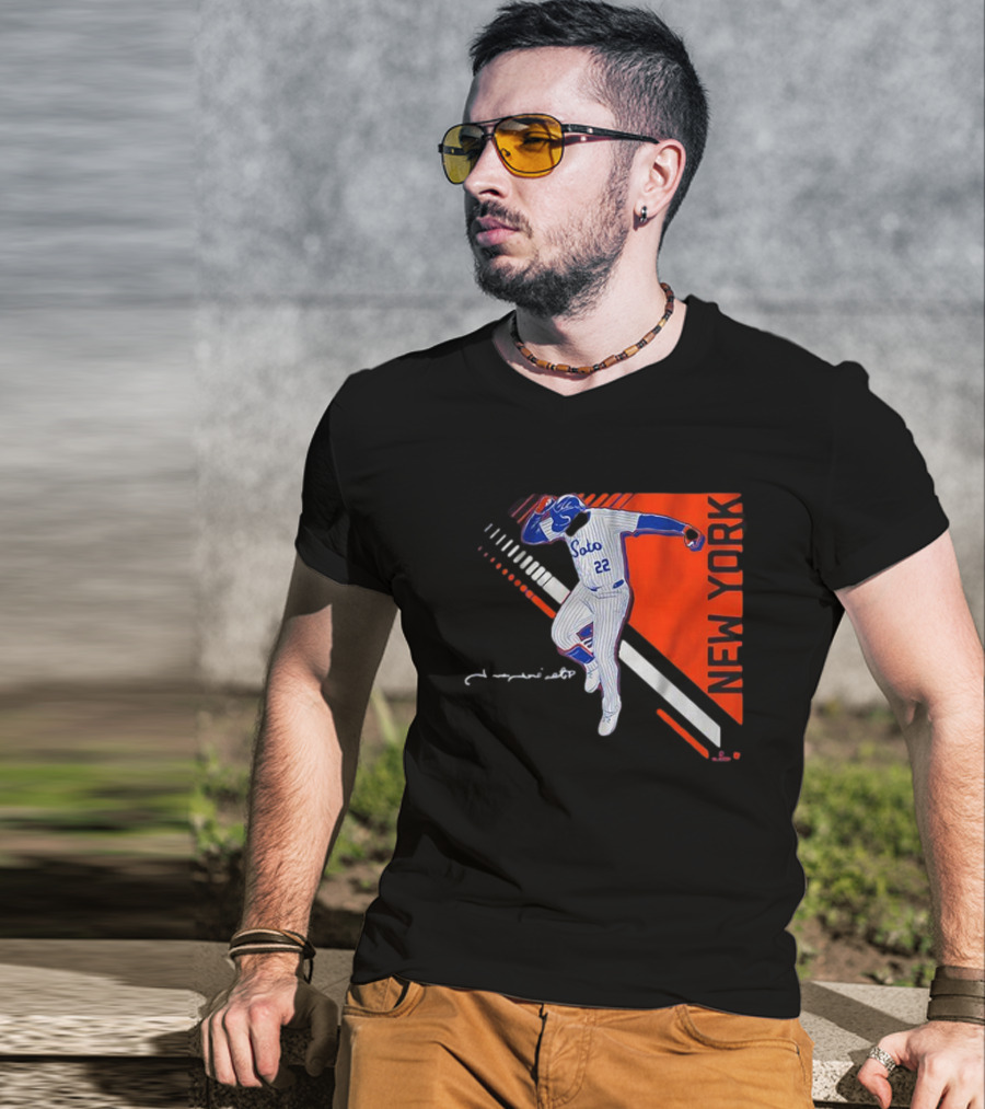 Juan Soto New York Pose 2.0 Pinstripes 22 T-Shirt