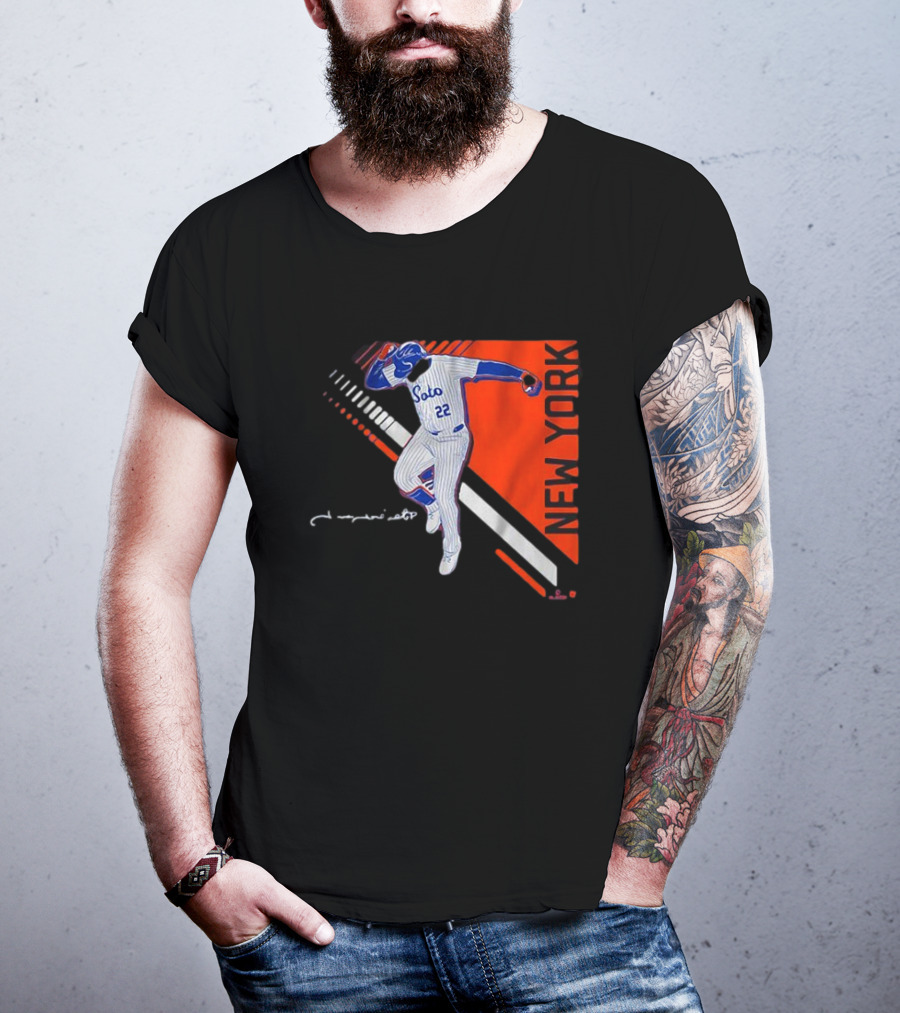 Juan Soto New York Pose 2.0 Pinstripes 22 T-Shirt