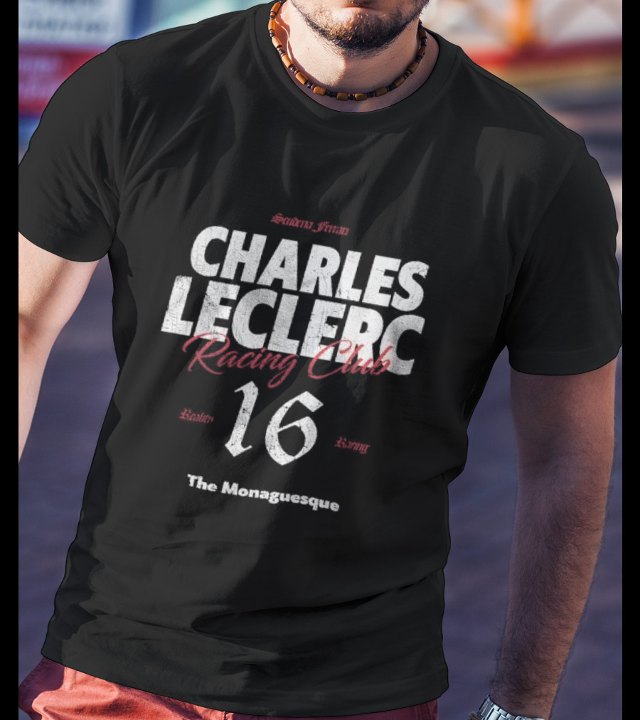 Scuderia Ferrari Charles Leclerc Racing Club 16 The Monaguesque T-Shirt