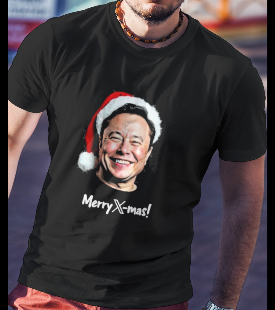 Eleon Musk Merry X-mas Santa Claus Christmas T-Shirt