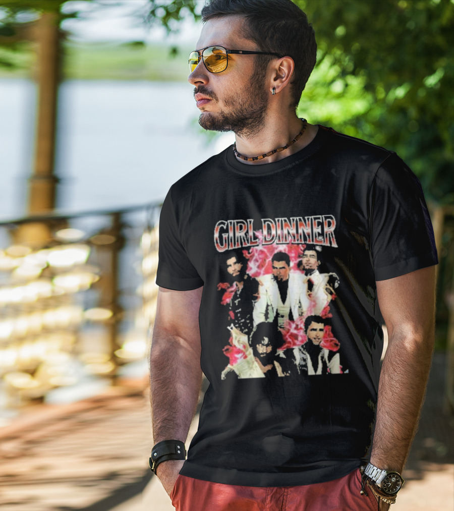 Girl Dinner Jayce Arcane Vaporwave Style Multicolor Figures T-Shirt