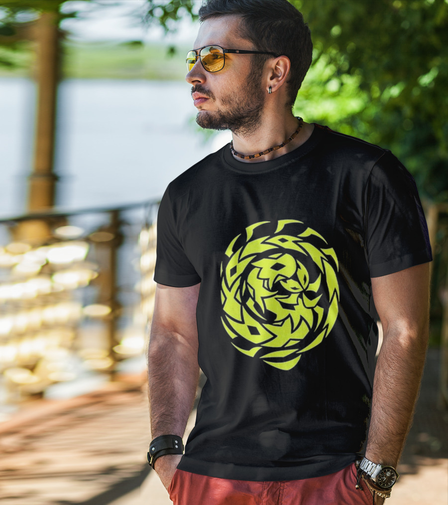 Greed Sigil Black And Yellow Spiral T-Shirt