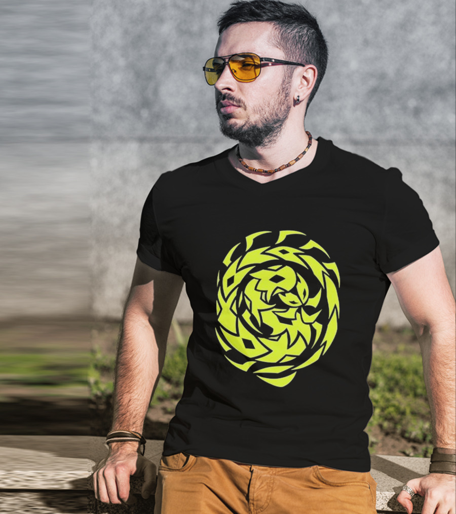 Greed Sigil Black And Yellow Spiral T-Shirt