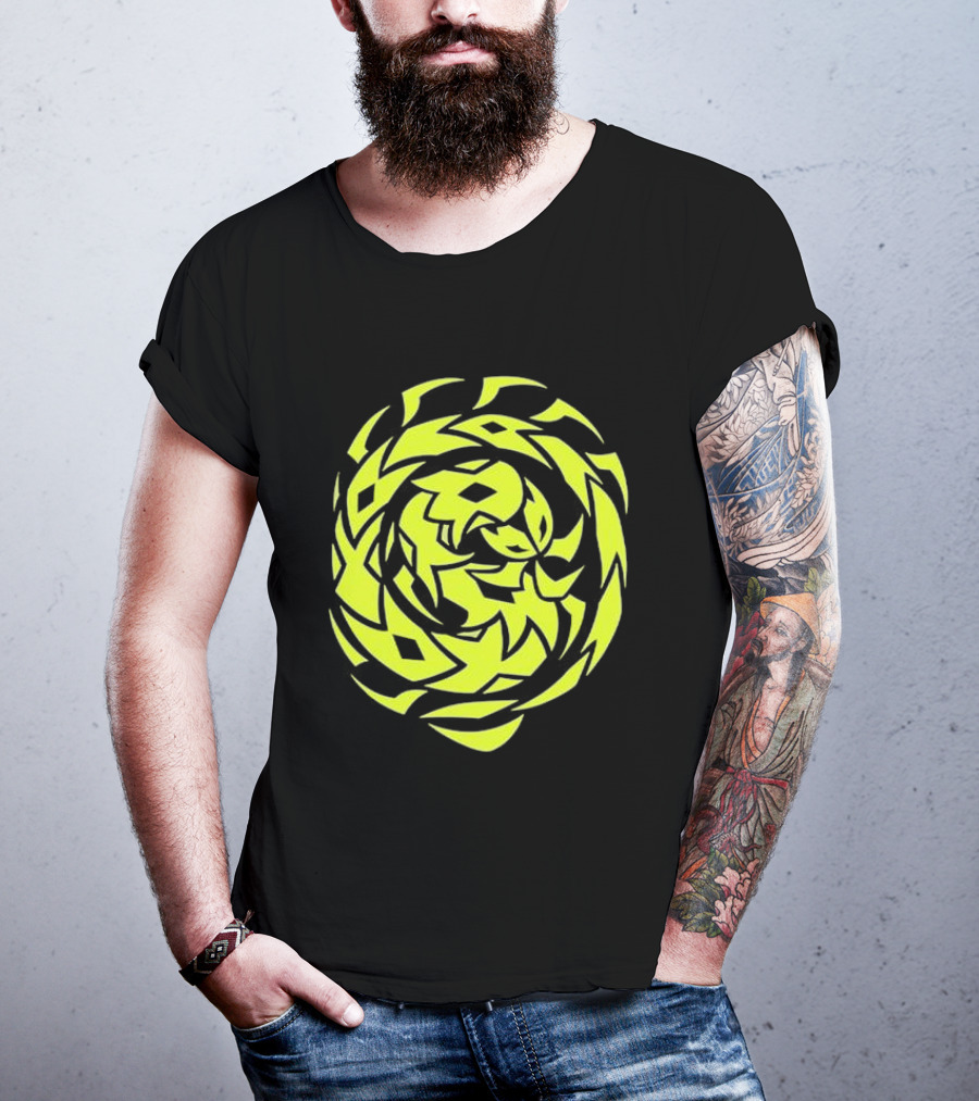 Greed Sigil Black And Yellow Spiral T-Shirt