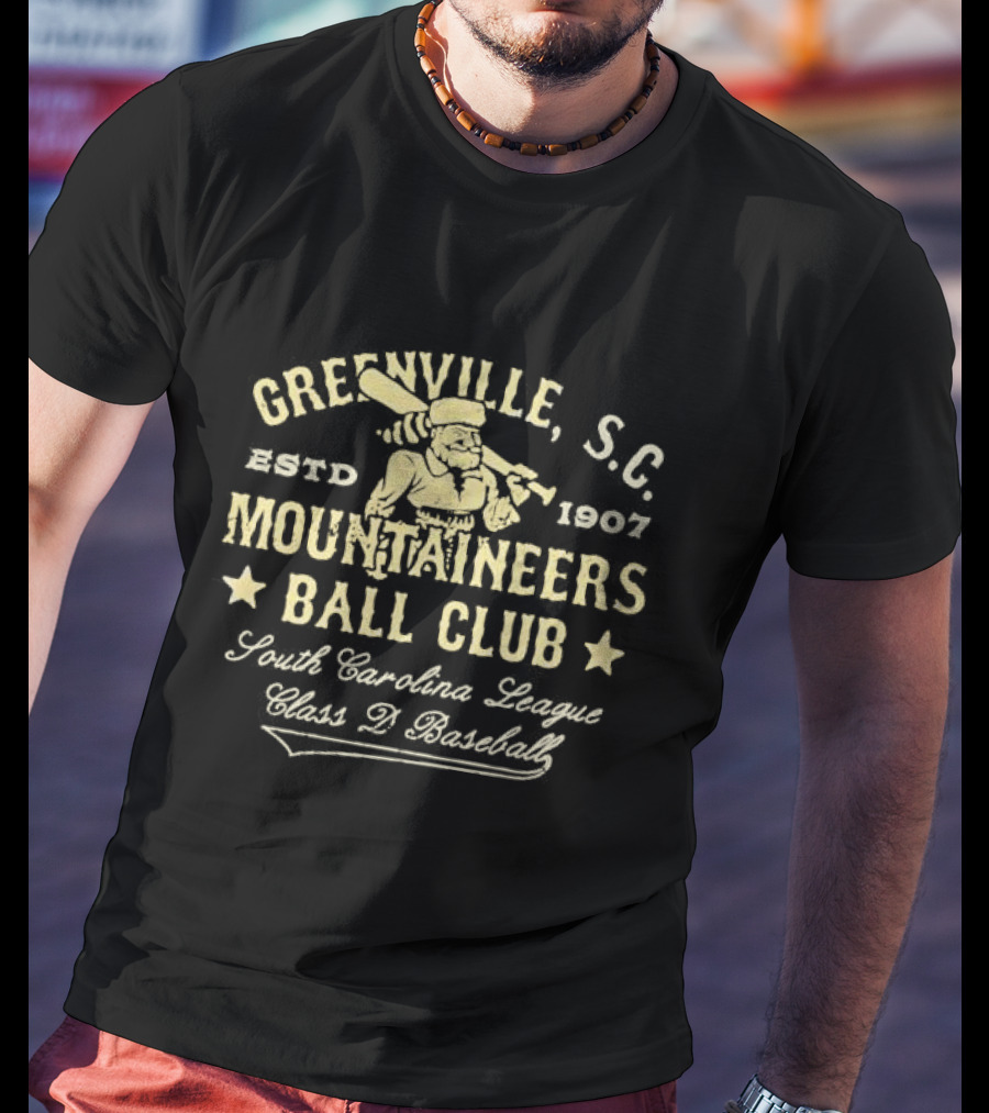 Greenville SC Estd 1907 Mountaineers Ball Club South Carolina League Class D Baseball T-Shirt