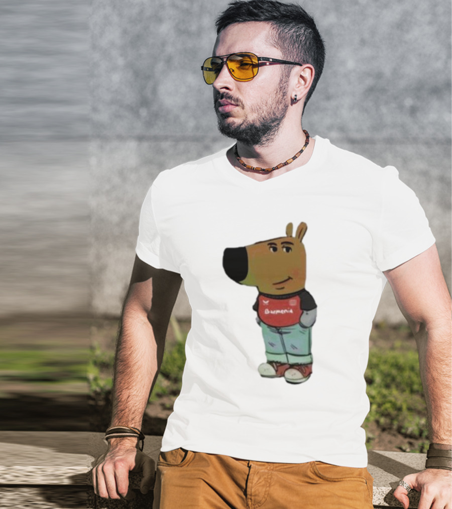 Chill Guy Dog Bayer 04 Leverkusen Mascot Wearing Red Black T-Shirt