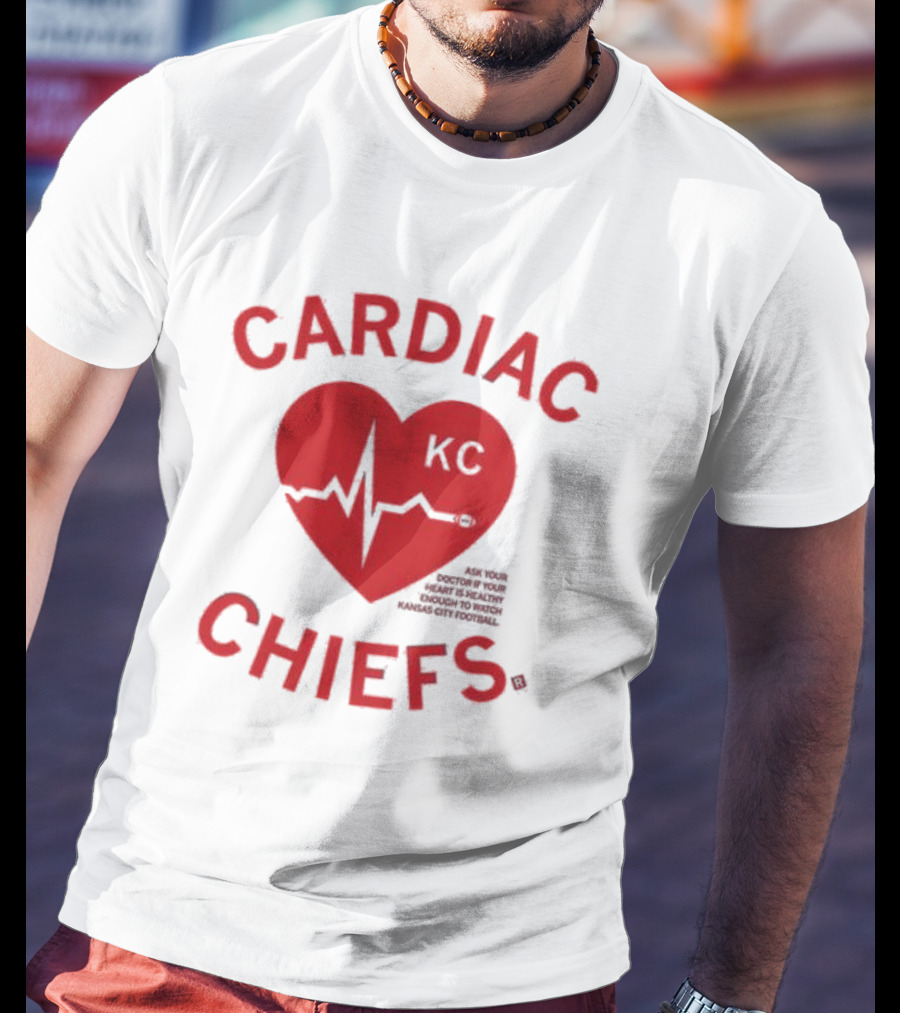 Cardiac Chiefs KC Heartbeat Kansas City Football T-Shirt