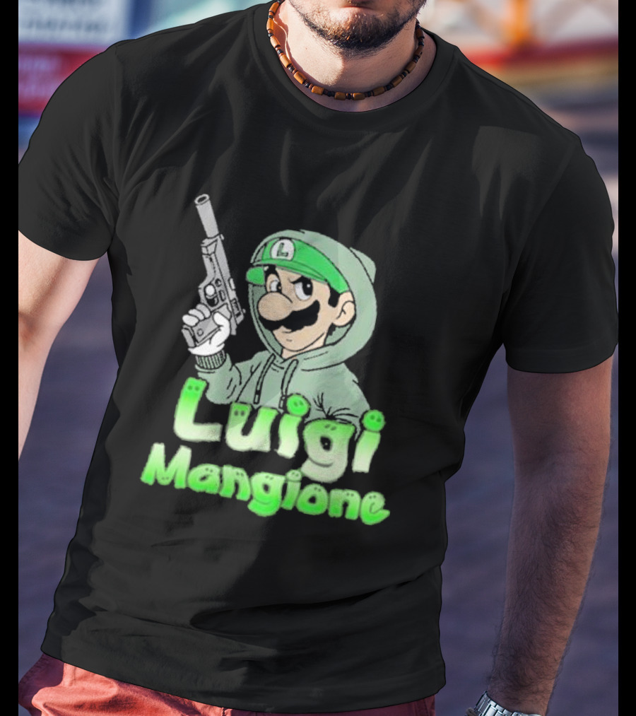 Luigi Mangione Hoodie Gun Character Mashup T-Shirt