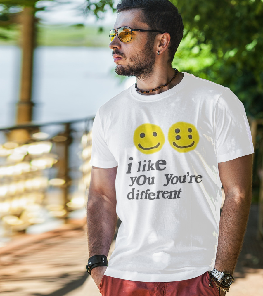 Cactus Plant Flea Market I Like You You're Different Smiley Faces T-Shirt