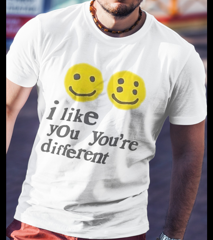 Cactus Plant Flea Market I Like You You're Different Smiley Faces T-Shirt