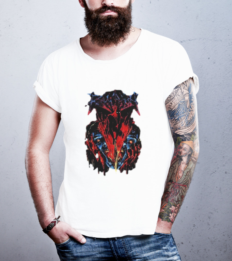 Revocation Nihilistic Violence Album Art Two Colossal Colorful Faces T-Shirt
