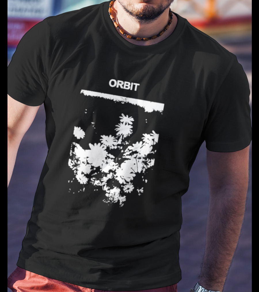 Orbit Flowers White Silhouettes T-Shirt