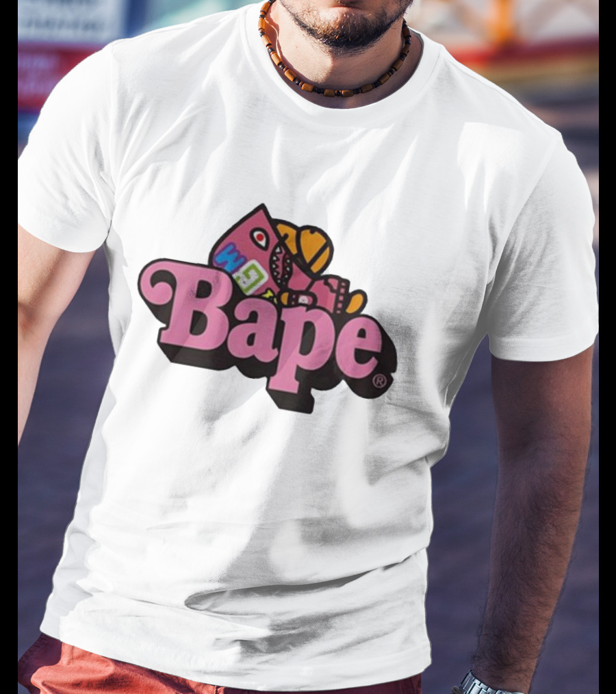 Bape Pink Shark Milo WGM T-Shirt