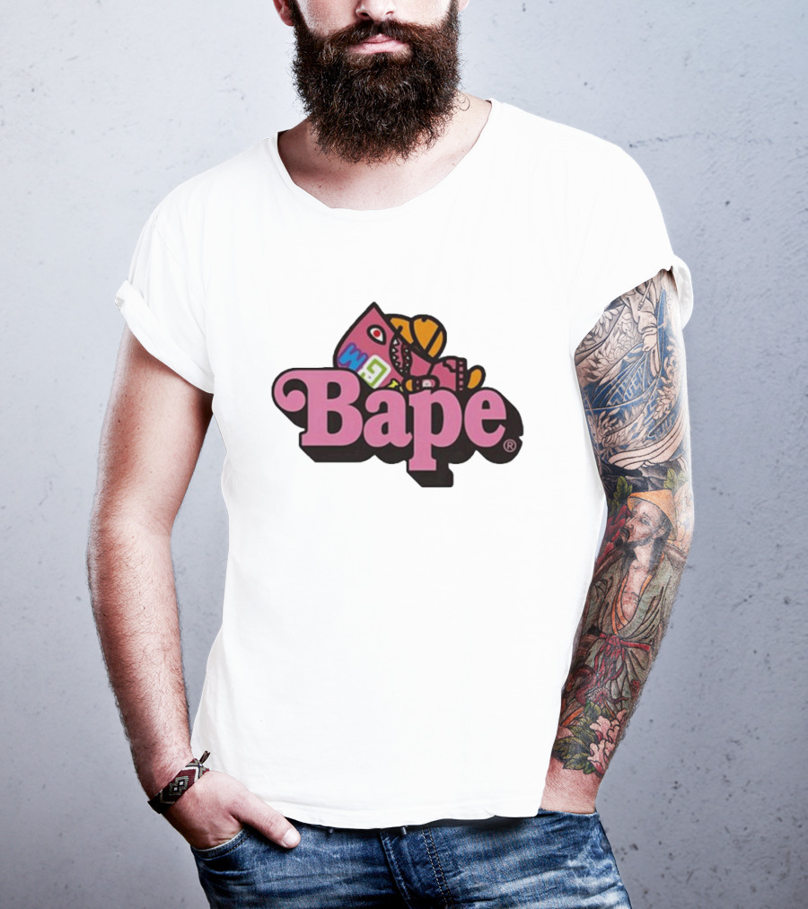 Bape Pink Shark Milo WGM T-Shirt