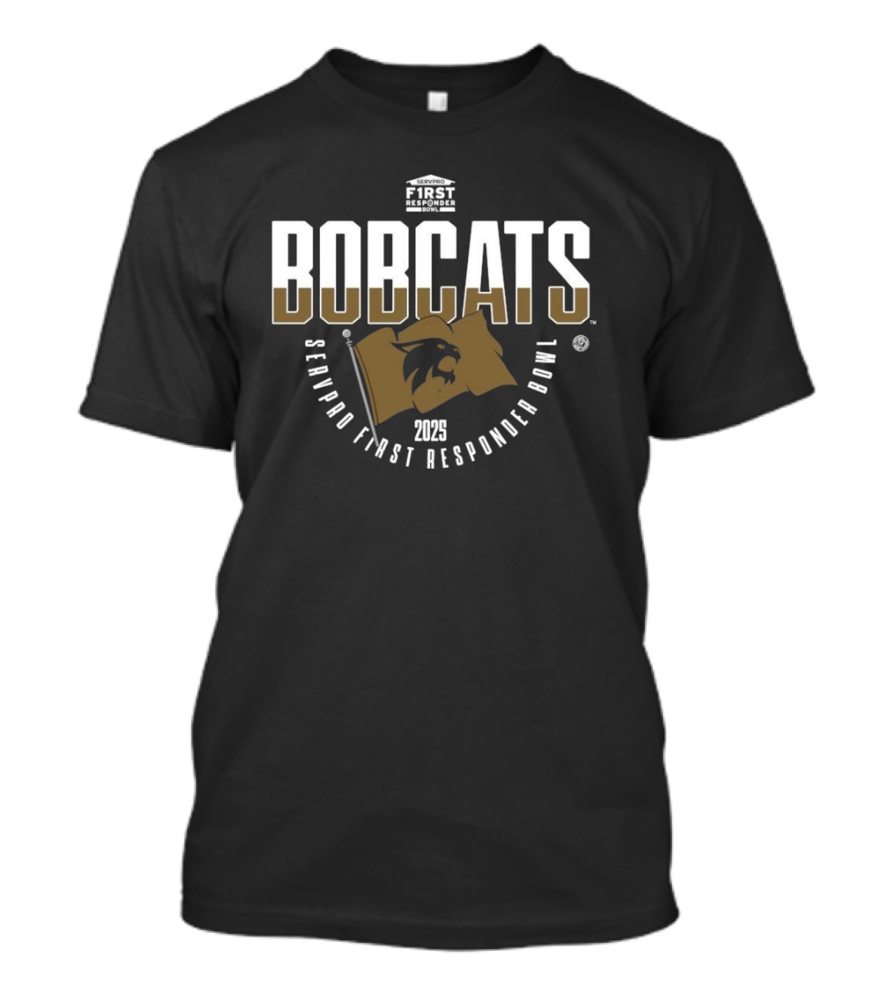 Texas State Bobcats 2025 Servpro First Responder Bowl Gerald J Ford Stadium T-Shirt
