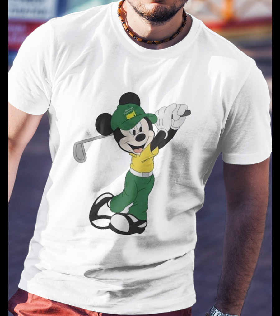 Mickey Mouse Golf Masters Tournament Iconic Swing T-Shirt