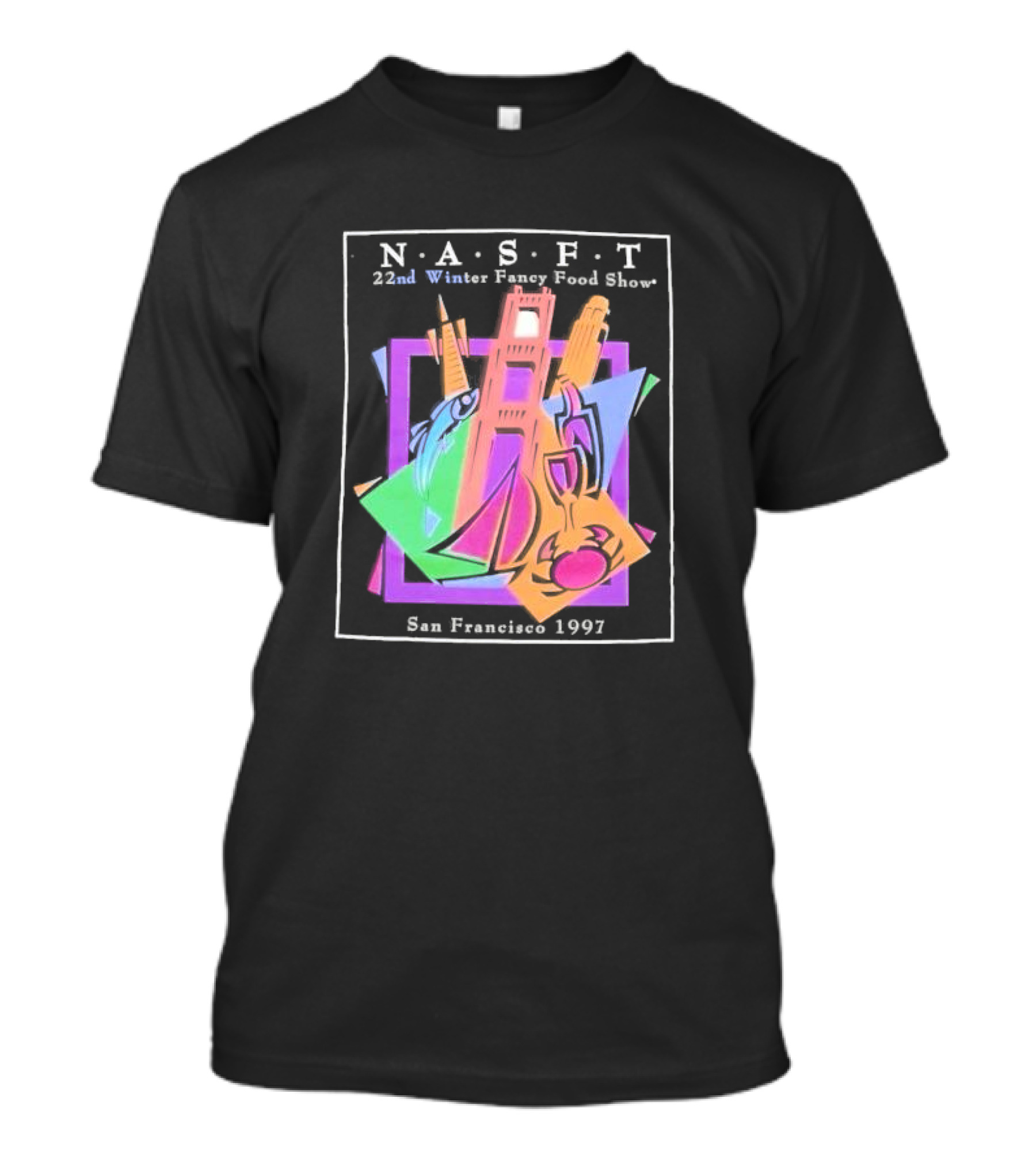 N.A.S.F.T. 22nd Winter Fancy Food Show San Francisco 1997 Black T-Shirt