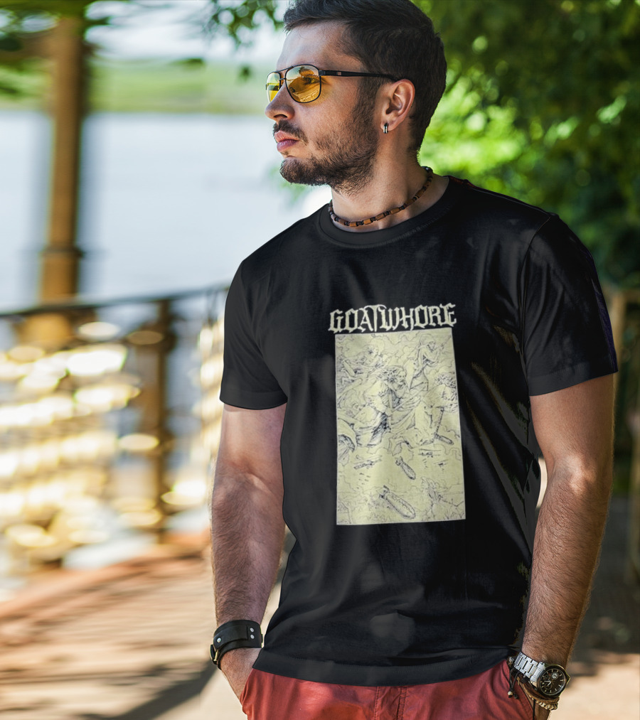 Goatwhore Band Illustration With Mythical Figures And Creatures T-Shirt