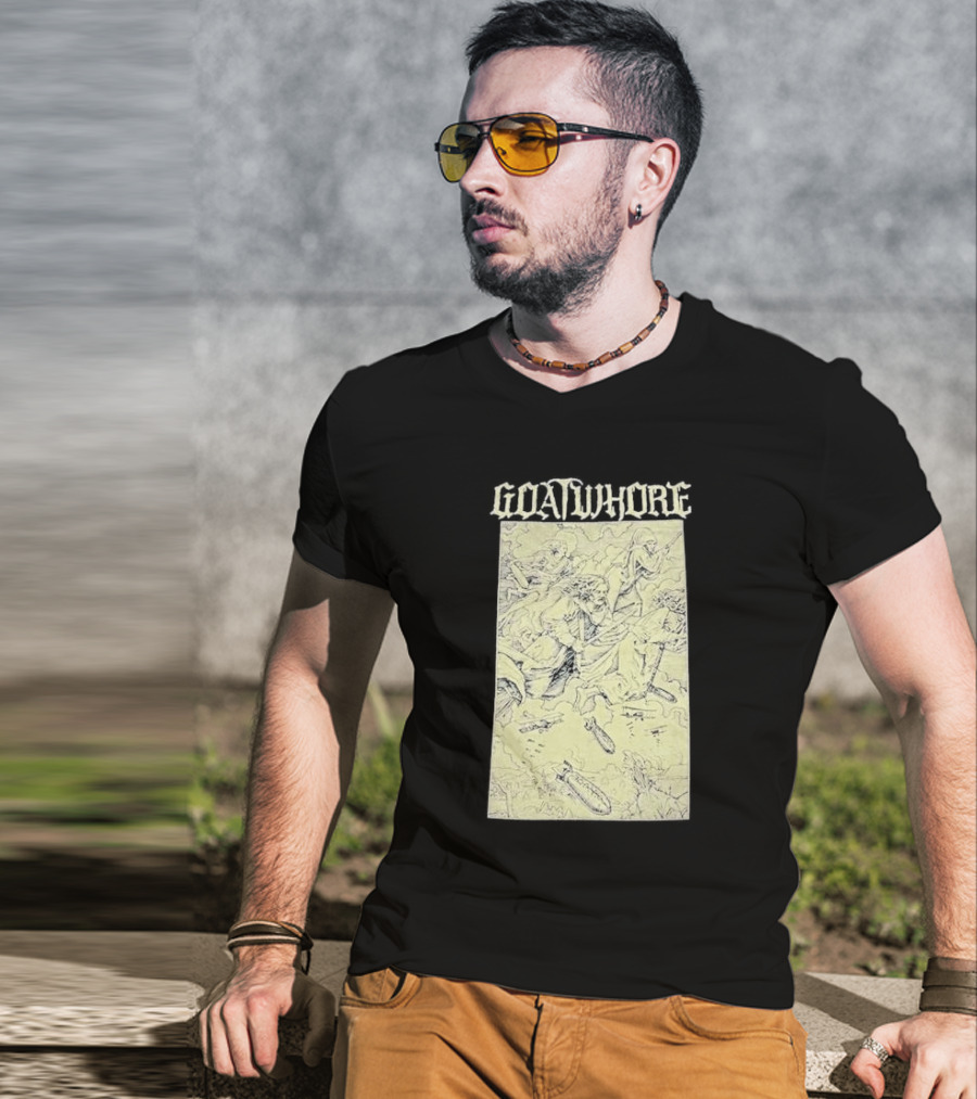 Goatwhore Band Illustration With Mythical Figures And Creatures T-Shirt