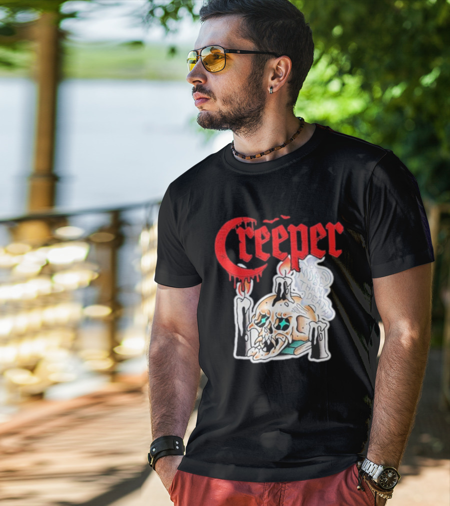 Creeper Skull Candle More Than Death Friday 13th T-Shirt