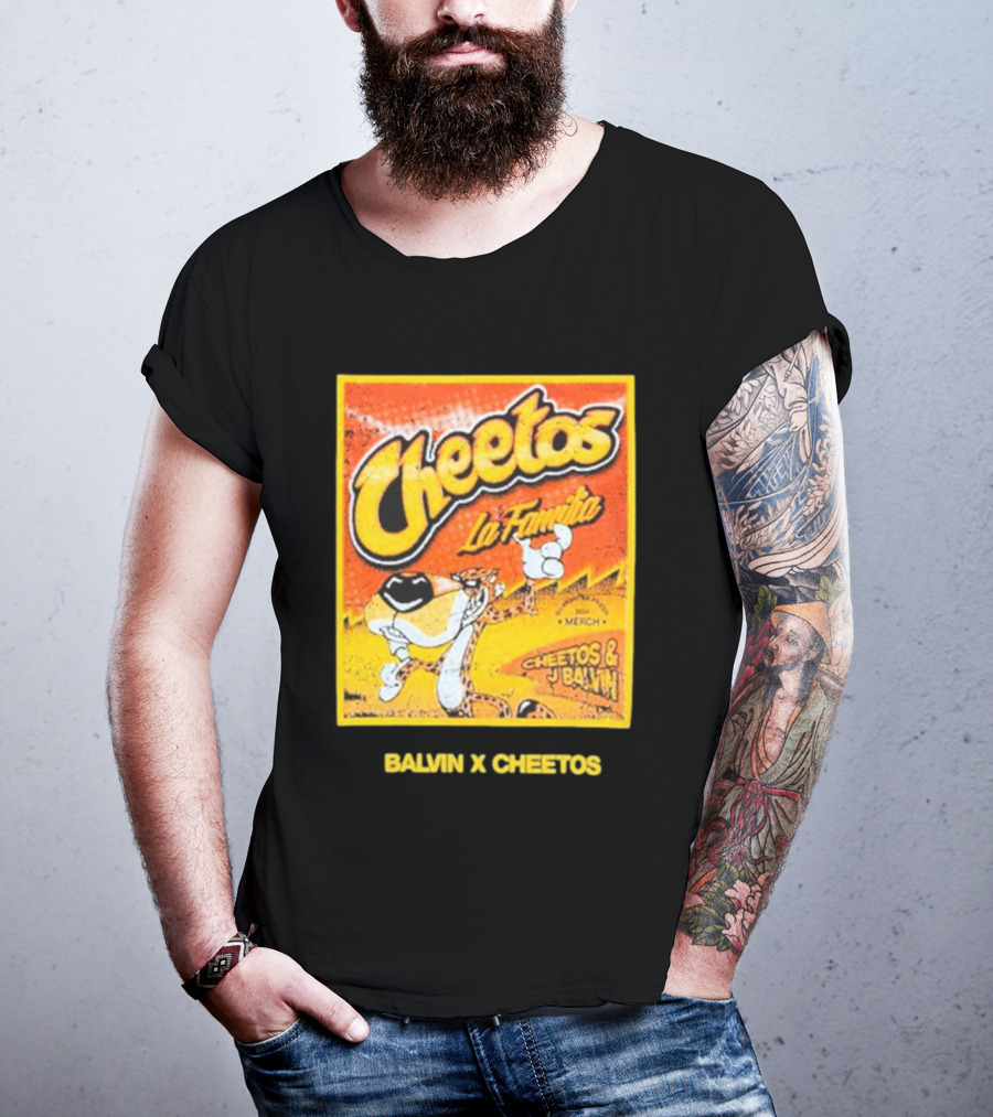 Cheetos La Familia Merch Balvin X Cheetos Collaboration T-Shirt
