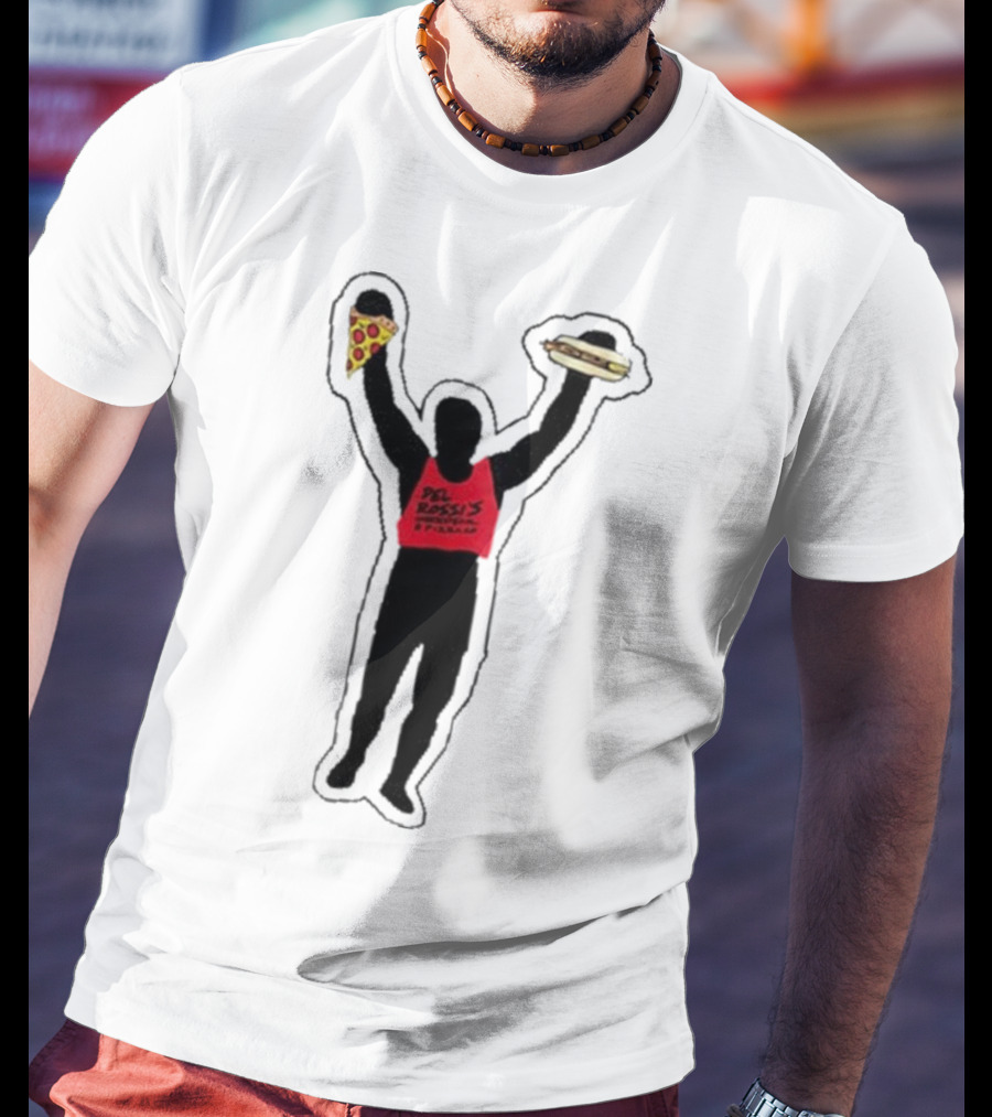 Dave Portnoy Del Rossi’s Strongman Cheesesteak Pizza T-Shirt