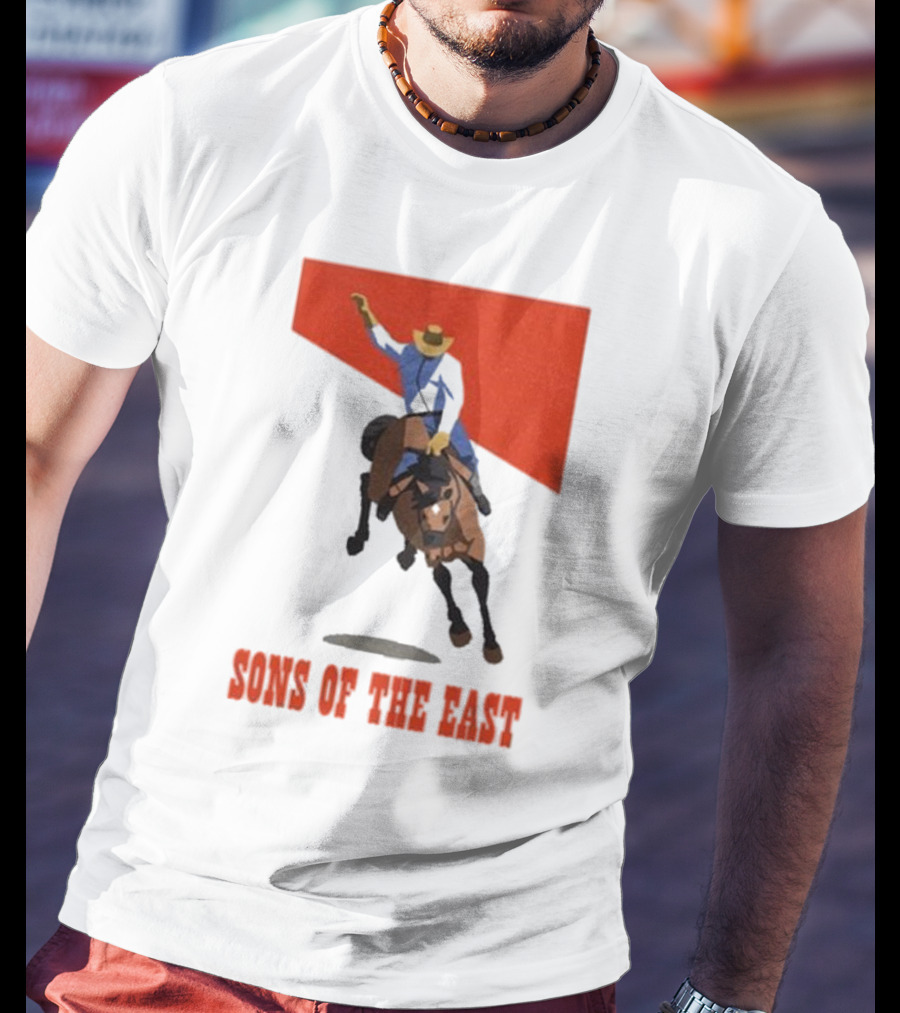 Sons Of The East Cowboy Riding Bucking Horse T-Shirt