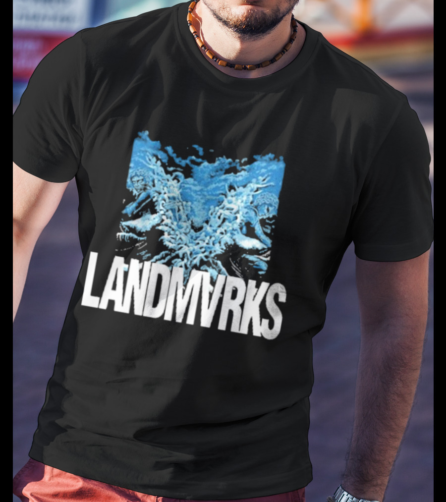 Landmvrks The Darkest Place I’ve Ever Been Album Cover Art Dual Blue Figures T-Shirt